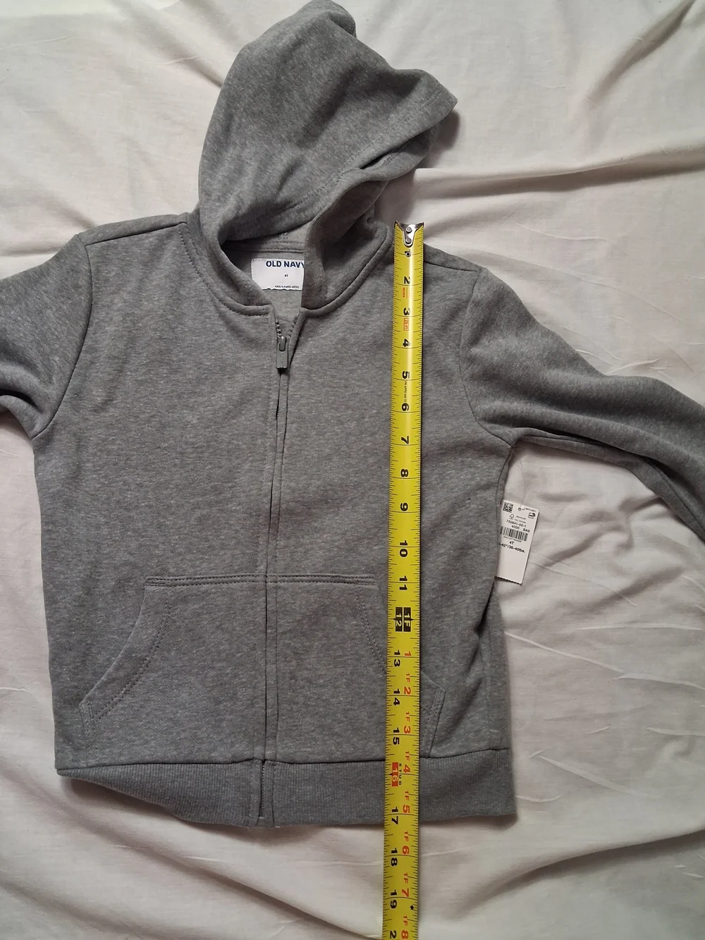 Old Navy Toddler Hooded Sweat Jacket Size 4T Gray Full Front Zip Long Sleeve NEW